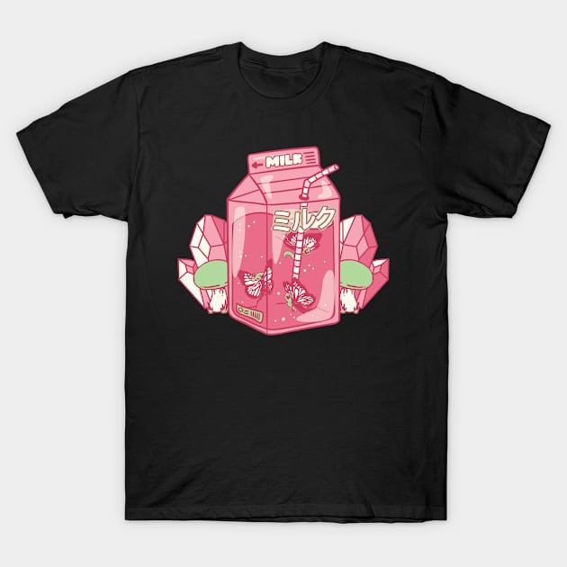 Fairycore Aesthetic Fairy Japanese Milk Carton T-Shirt by Alex21